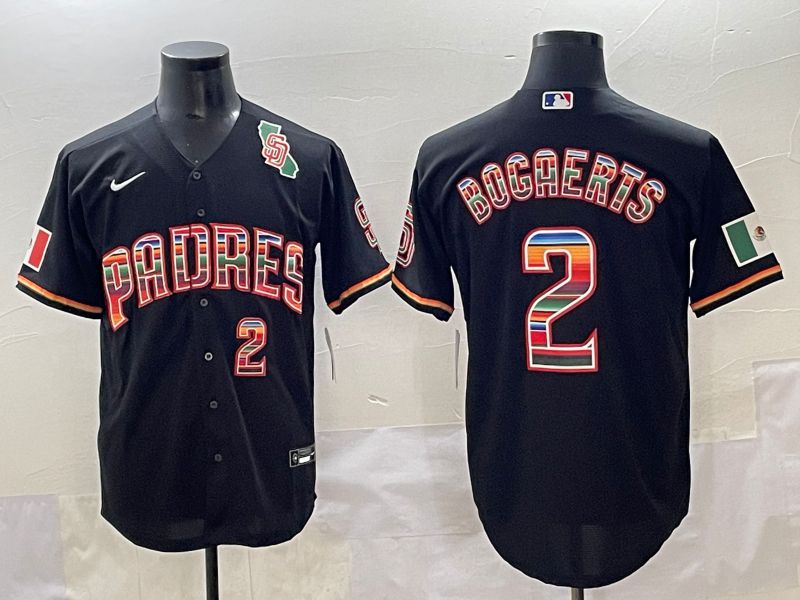 Men 2025 San Diego Padres #2 Bocaerts Black Game Nike MLB Jersey style 6